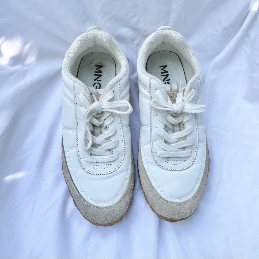 MANGO | LEATHER PANEL QUILTED SNEAKERS EU 40 SIZE 9 - Picture 5 of 10